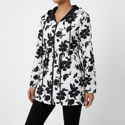 Chaqueta Mujer Reversible con Capucha Ajuste Regular