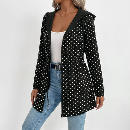 Chaqueta Mujer Reversible con Capucha Ajuste Regular