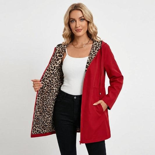 Chaqueta Mujer Reversible con Capucha Ajuste Regular - Mavetta