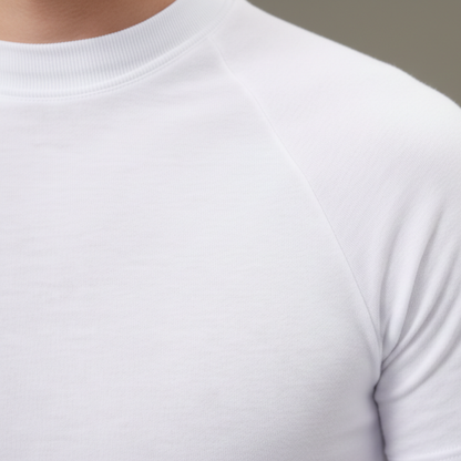 Camiseta Hombre Manga Corta Cuello Alto Slim Fit