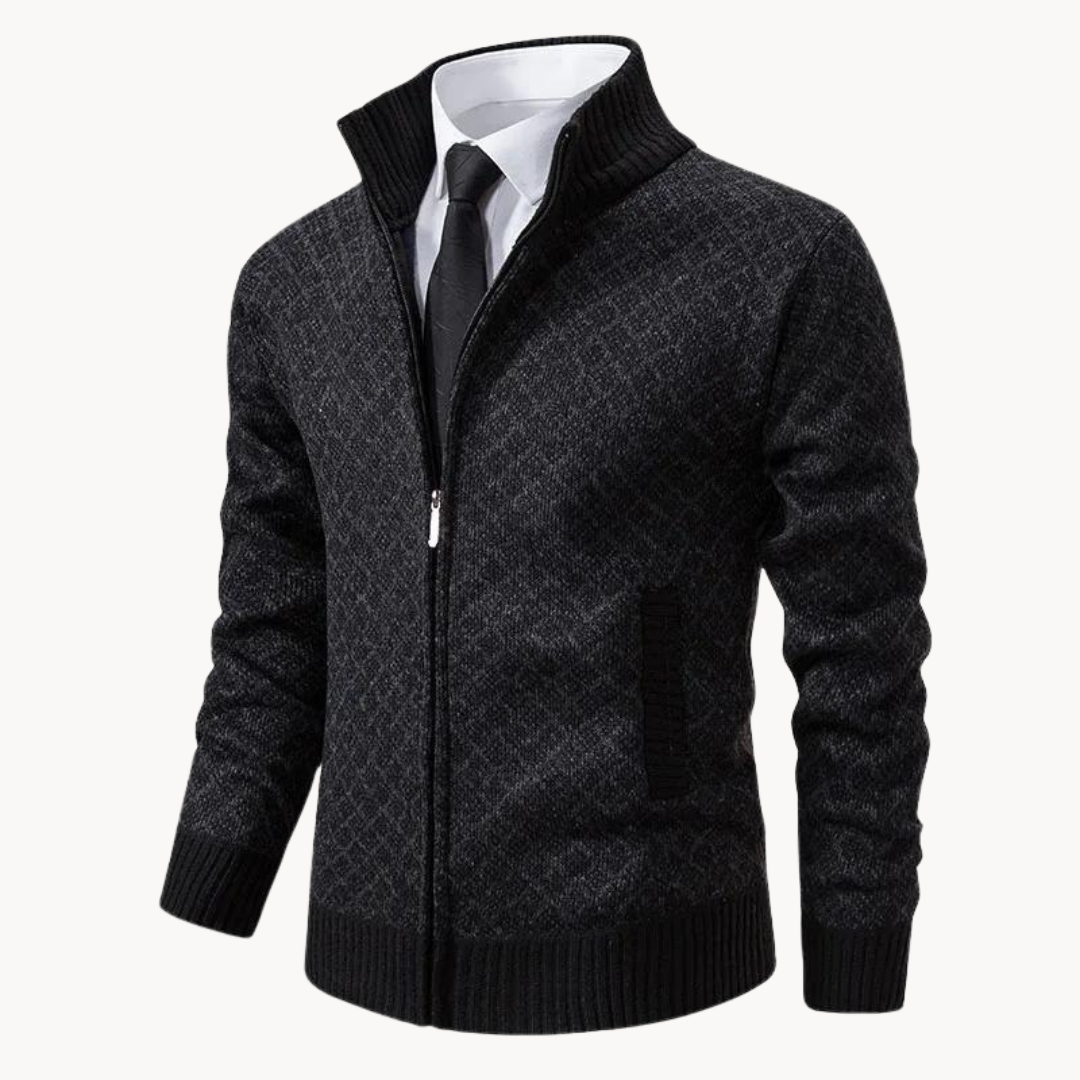 Chaqueta Hombre Jacquard Cremallera Ajuste Regular - Mavetta