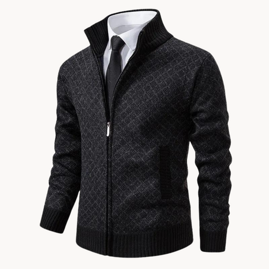 Chaqueta Hombre Jacquard Cremallera Ajuste Regular - Mavetta