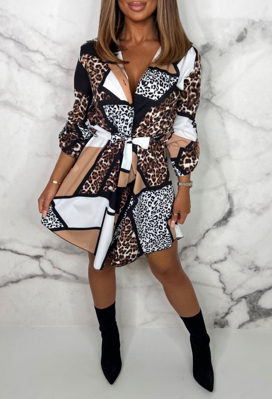 Vestido camisero mujer de tela ligera corte suelto - Mavetta