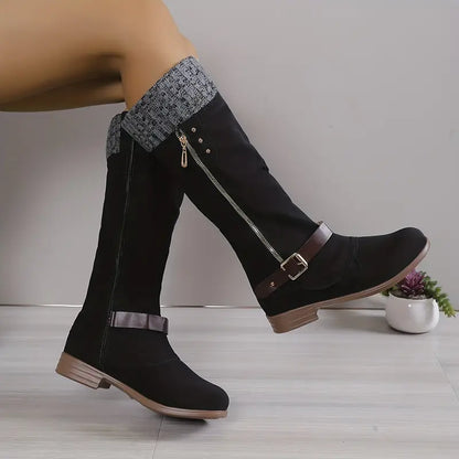 Botas largas mujer de diseño monocromático