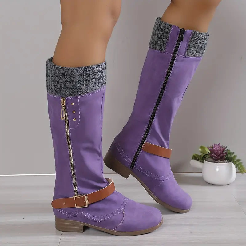 Botas largas mujer de diseño monocromático