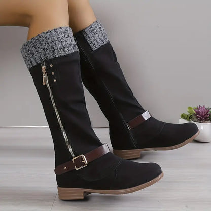 Botas largas mujer de diseño monocromático - Mavetta