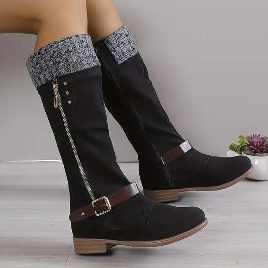Botas largas mujer de diseño monocromático - Mavetta