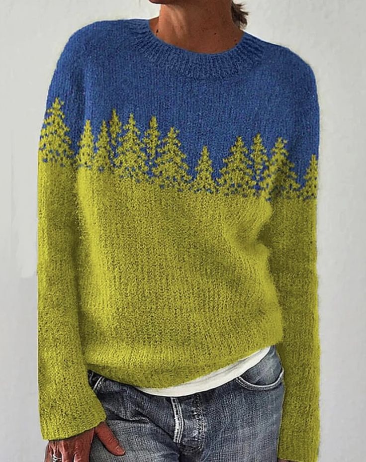 Jersey invierno Mujer de Punto Manga Larga