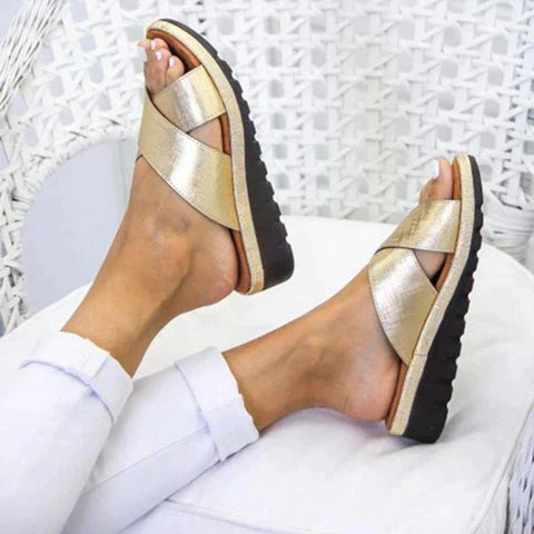 Sandalias Mujer con Tiras Cruzadas Diseño Lureza