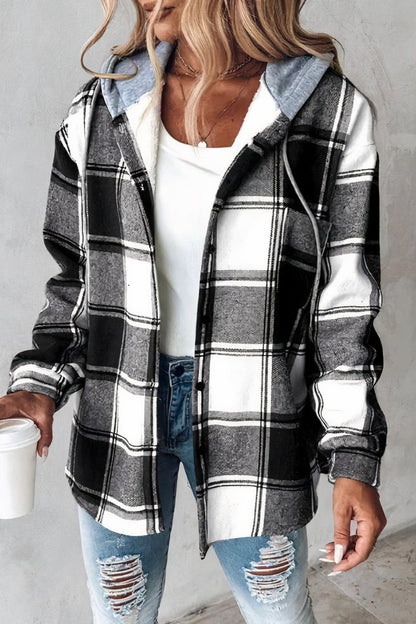 Chaqueta Mujer con Capucha Comoda Estampada
