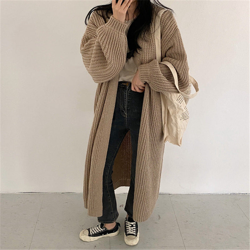 Cárdigan largo mujer de punto suave estilo oversize - Mavetta