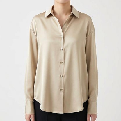 Camisa Mujer Manga Larga Botones Ajuste Clásico