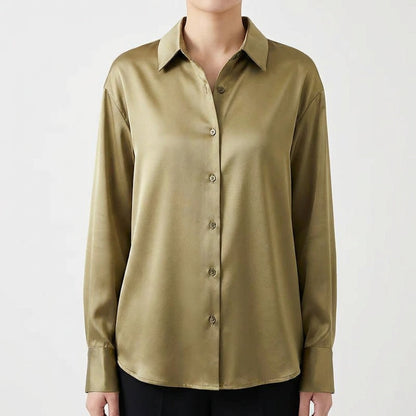 Camisa Mujer Manga Larga Botones Ajuste Clásico