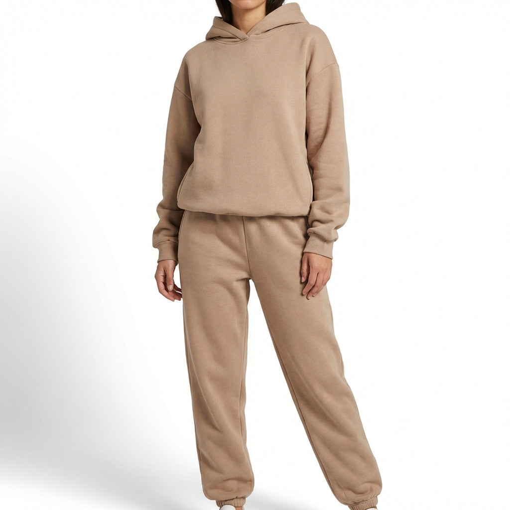 Conjunto Mujer Sudadera con Capucha y Jogger Oversize
