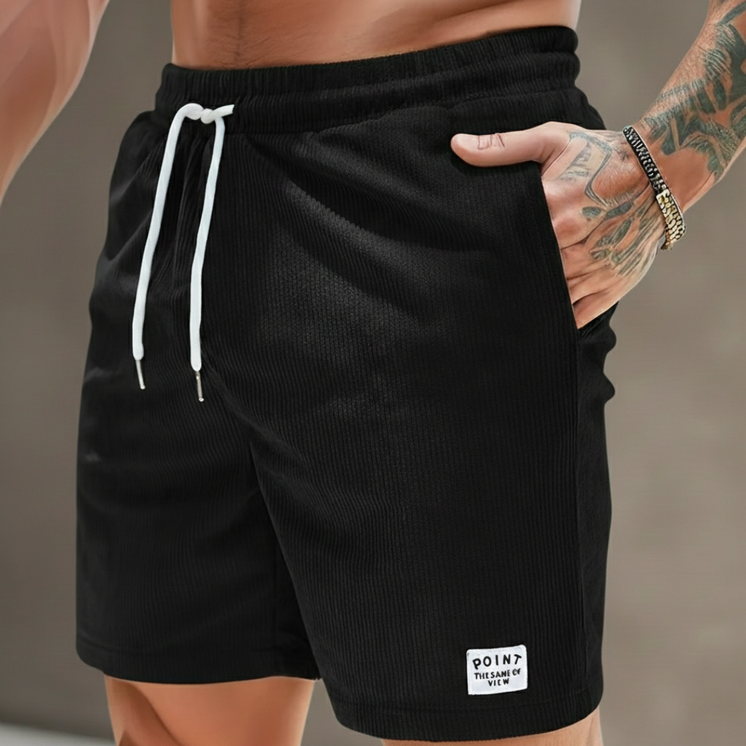 Bermudas Hombre de Canalé Cintura Elástica y Cordón