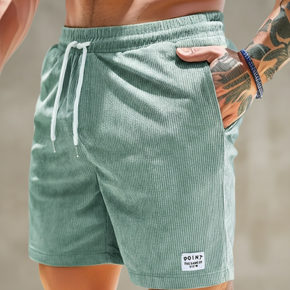 Bermudas Hombre de Canalé Cintura Elástica y Cordón