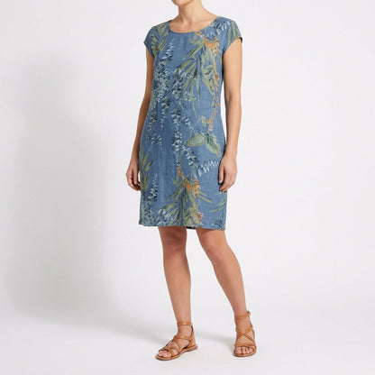 Vestido Recto Mujer Estampado Botánico Gala