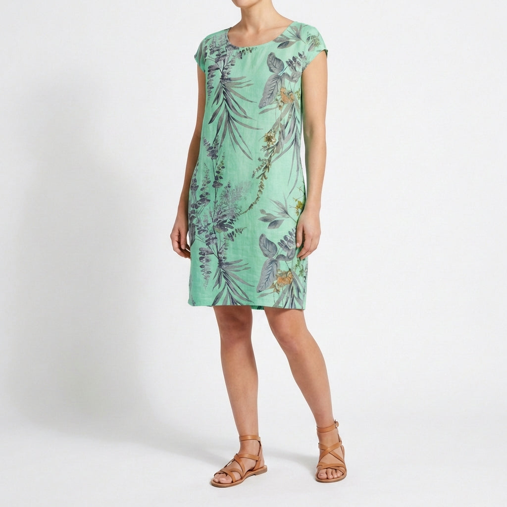 Vestido Recto Mujer Estampado Botánico Gala