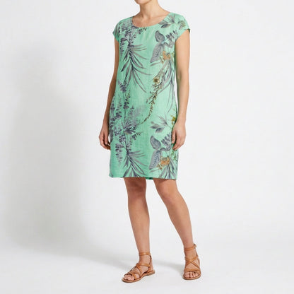 Vestido Recto Mujer Estampado Botánico Gala