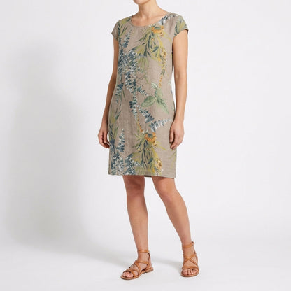 Vestido Recto Mujer Estampado Botánico Gala