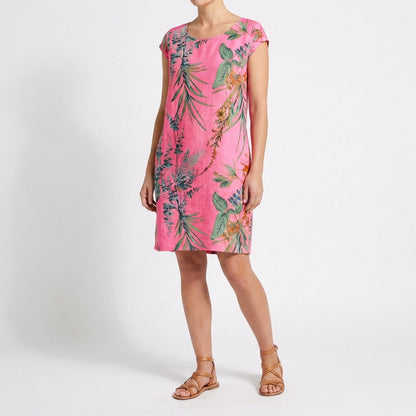 Vestido Recto Mujer Estampado Botánico Gala