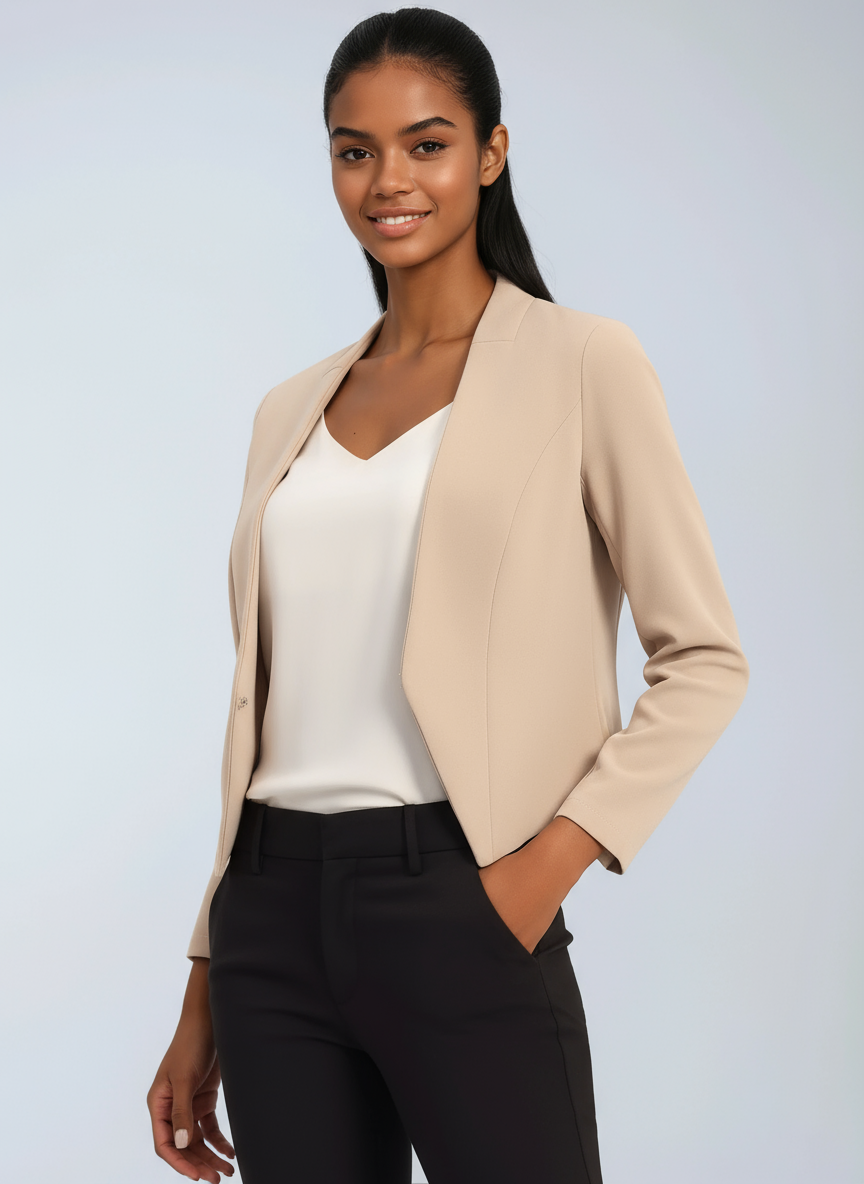 Blazer Mujer de Tela con Corte Estructurado