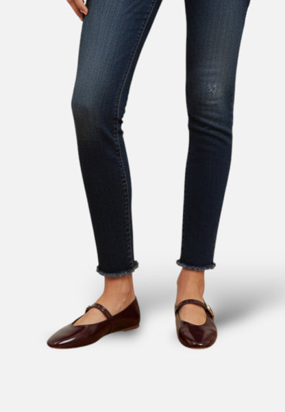 Zapatos Mary Jane Mujer de Piel Sintética Punta Cuadrada Hebilla