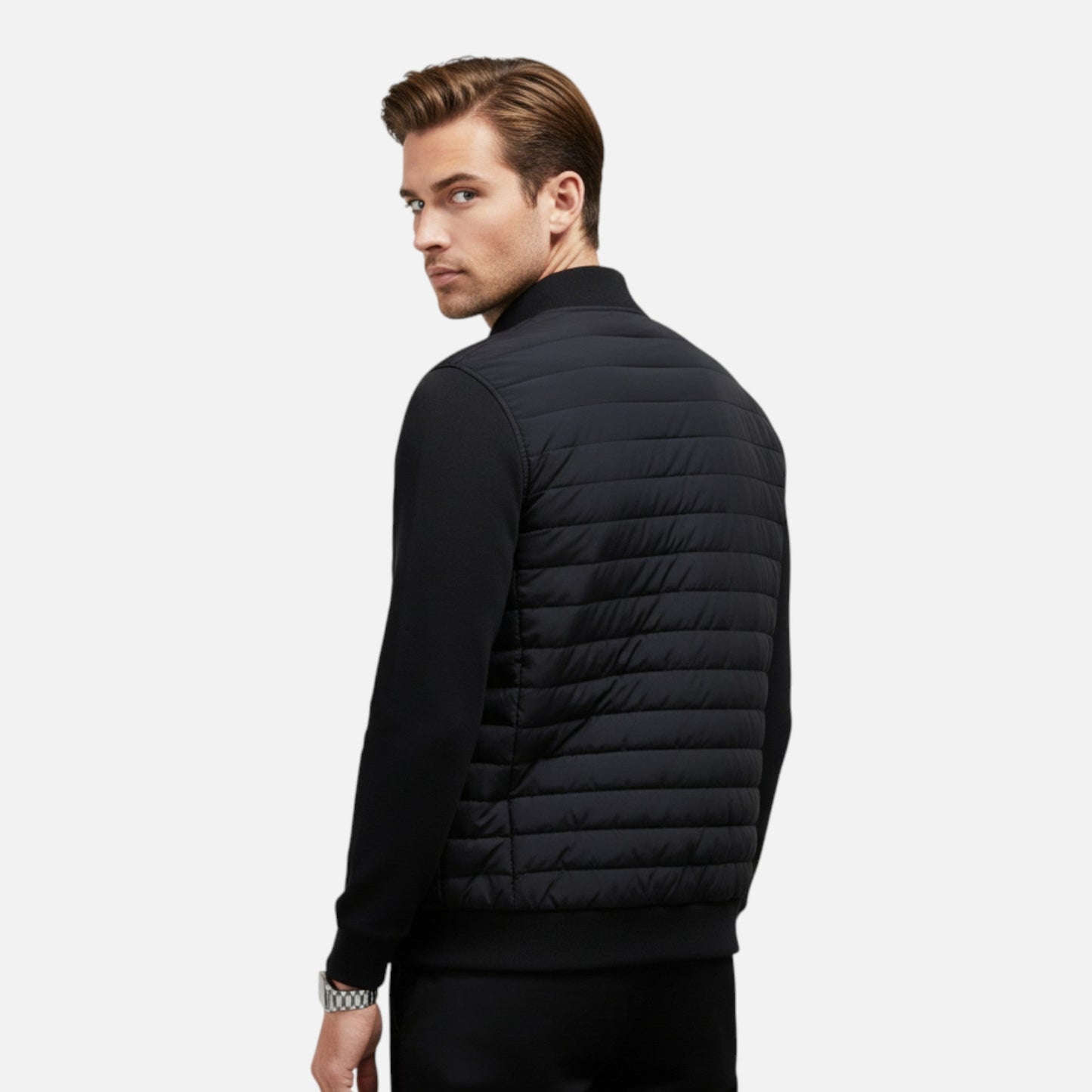 Chaqueta Hombre Ligera Invierno Cuello Alto