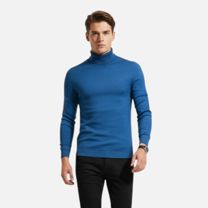 Jersey Hombre Cuello Alto Clásico Ajuste Regular