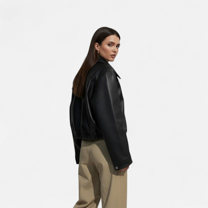 Chaqueta Motera Mujer de Polipiel Ajuste Slim