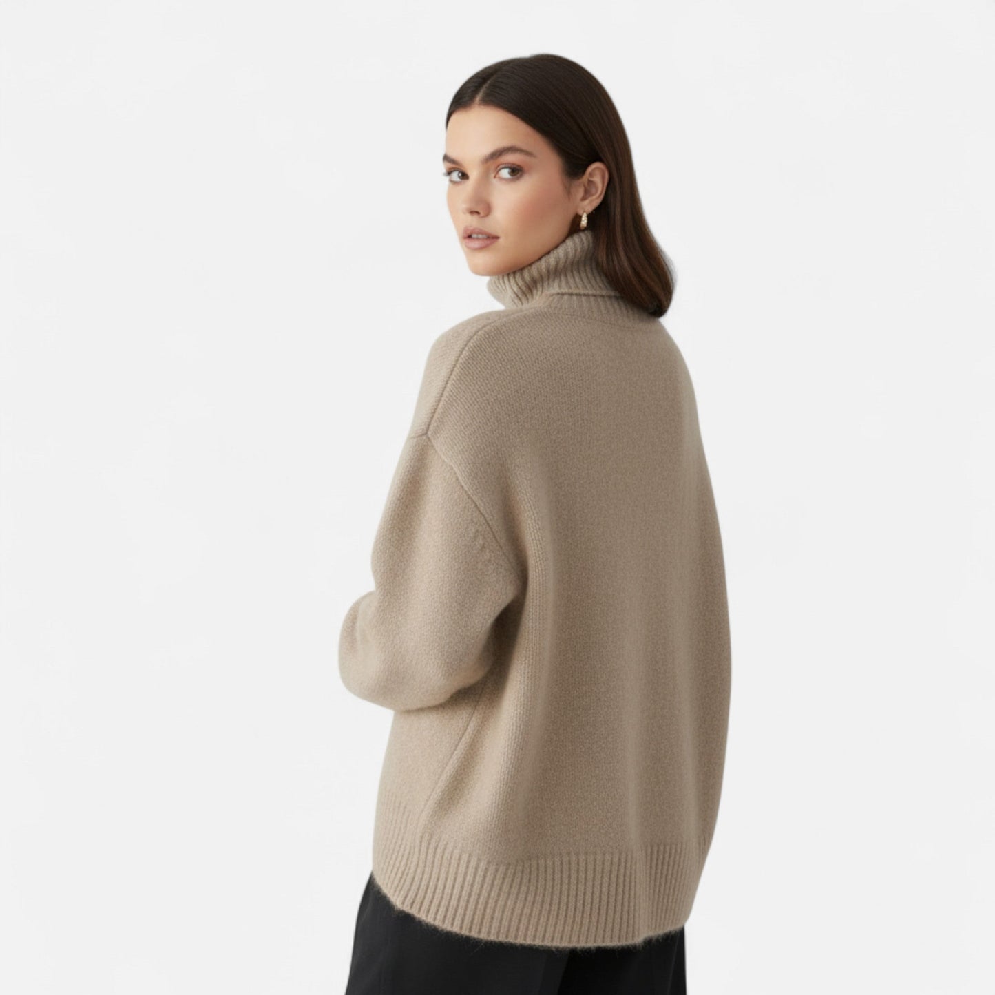 Jersey Mujer de Cashmere Invierno Cuello Alto