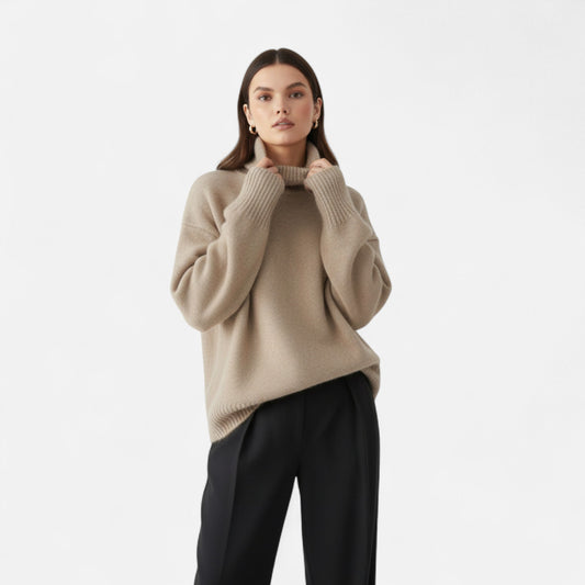 Jersey Mujer de Cashmere Invierno Cuello Alto - Mavetta