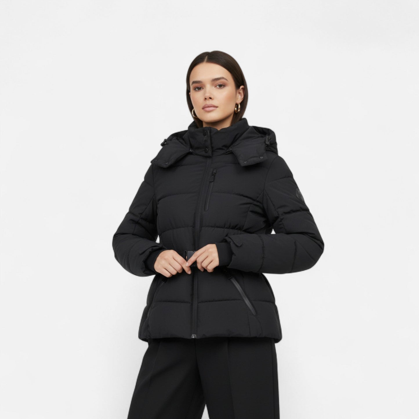 Chaqueta Acolchada Mujer Cintura Entallada