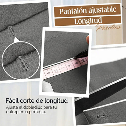 Pantalón Mujer Cintura Alta Elástico Corte Amplio