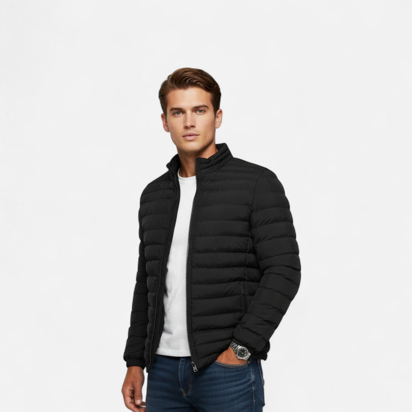 Chaqueta Hombre Acolchada Invierno Estilo Puffer