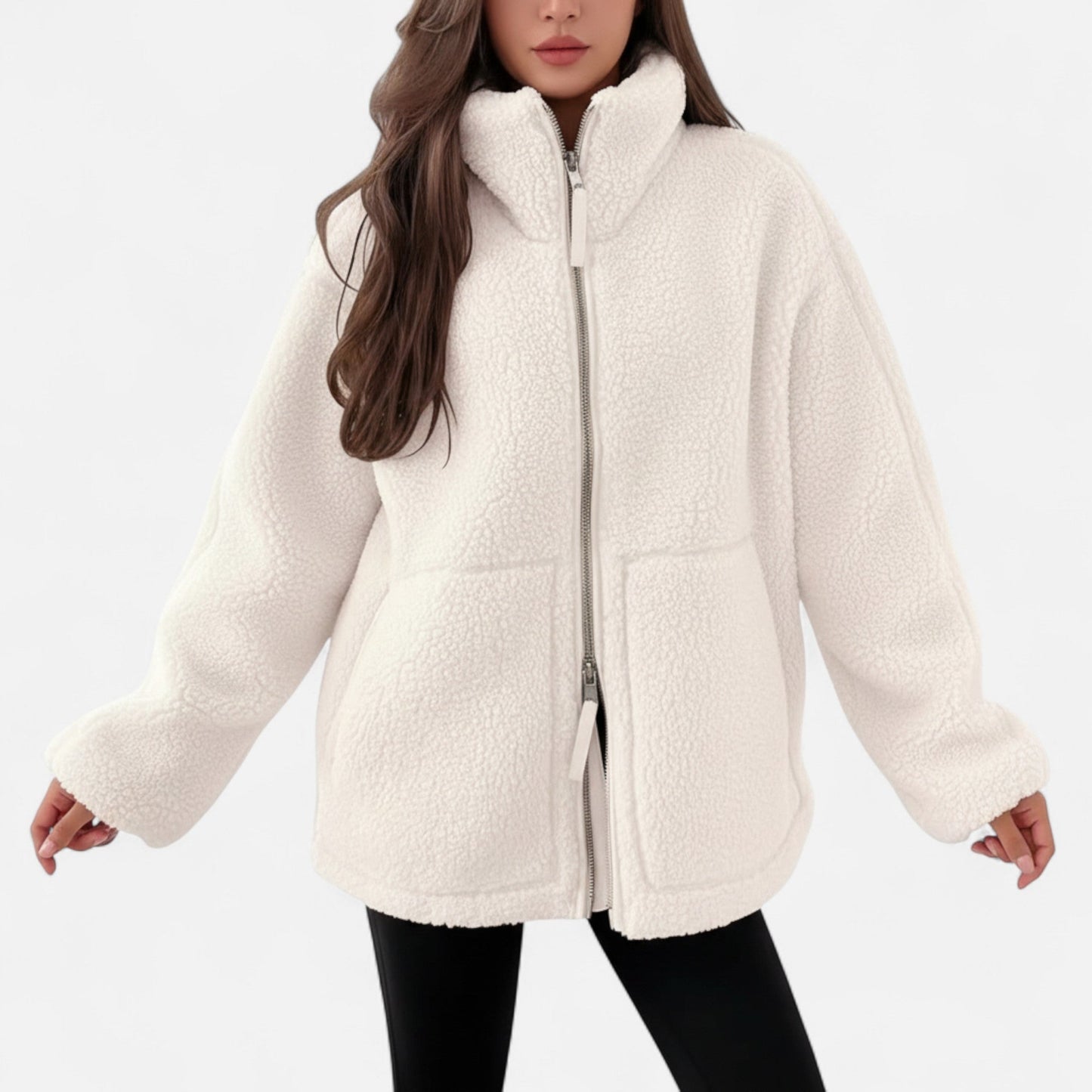 Chaqueta Invierno Mujer Corte Estructurado Cremallera
