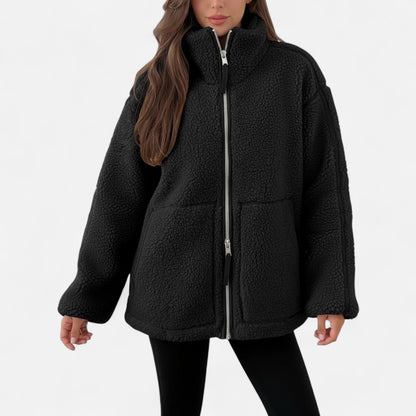 Chaqueta Invierno Mujer Corte Estructurado Cremallera