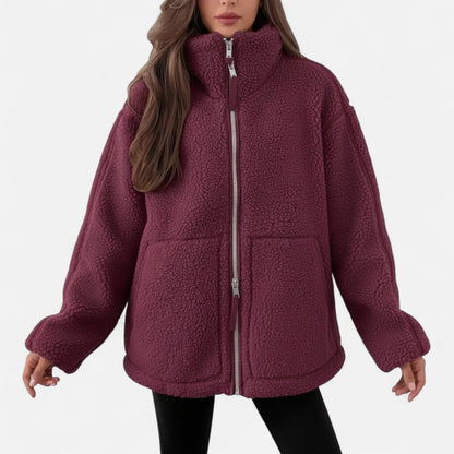 Chaqueta Invierno Mujer Corte Estructurado Cremallera