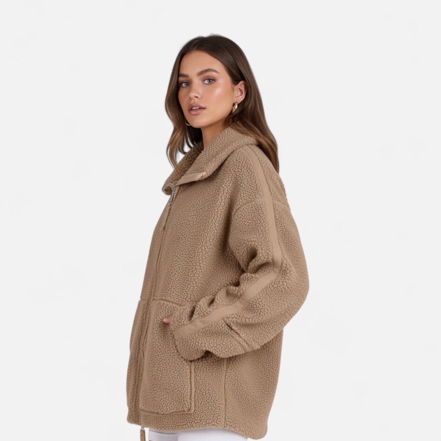 Chaqueta Invierno Mujer Corte Estructurado Cremallera