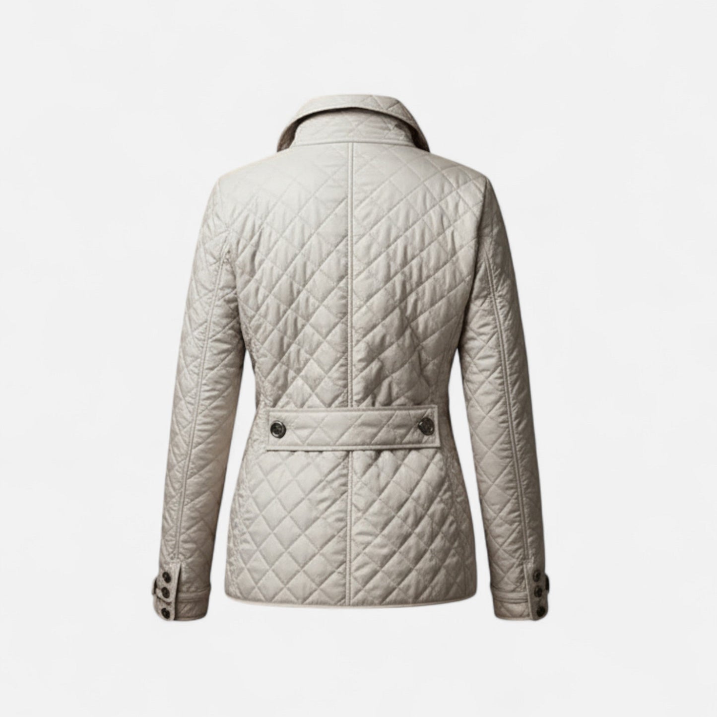 Chaqueta Acolchada Mujer Cuello Solapa Ajuste Elegante