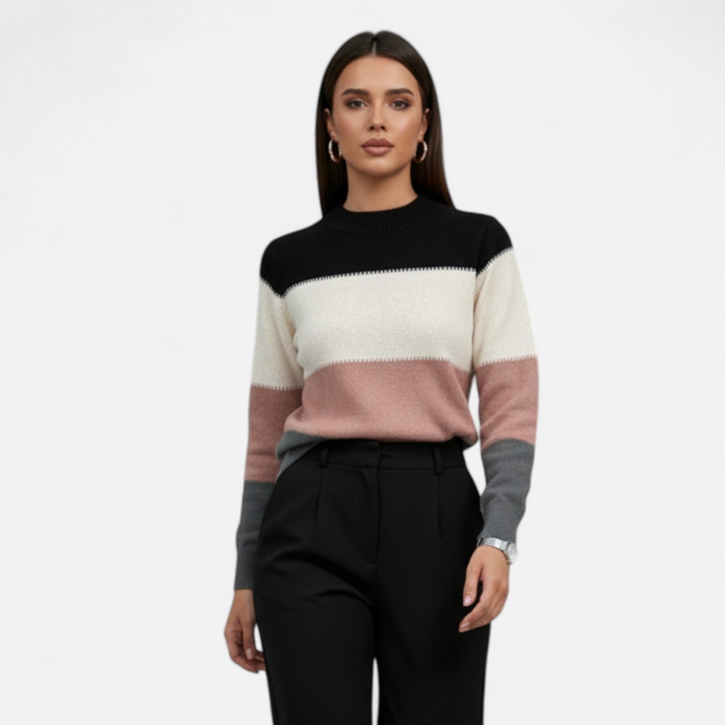 Jersey Mujer Cuello Alto Ajuste Clásico