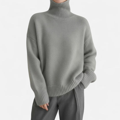 Jersey Mujer de Cashmere Invierno Cuello Alto