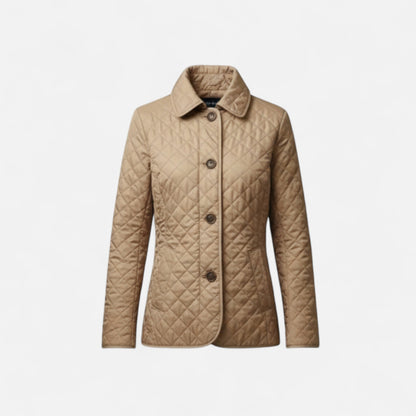 Chaqueta Acolchada Mujer Cuello Solapa Ajuste Elegante