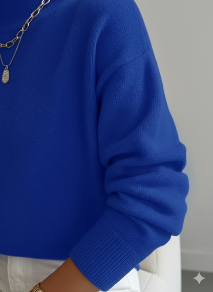 Jersey Mujer Cuello Alto Suave Ajuste Casual