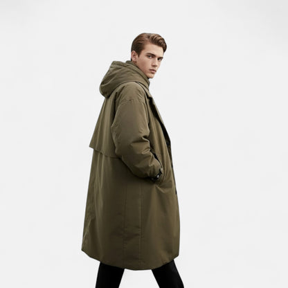 Chaqueta Hombre Larga Impermeable Invierno