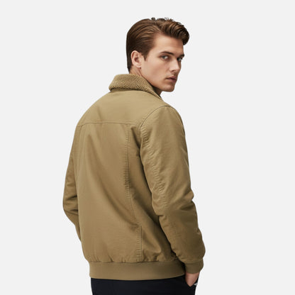 Chaqueta Hombre Invierno Algodón y Lana Ajuste Clásico