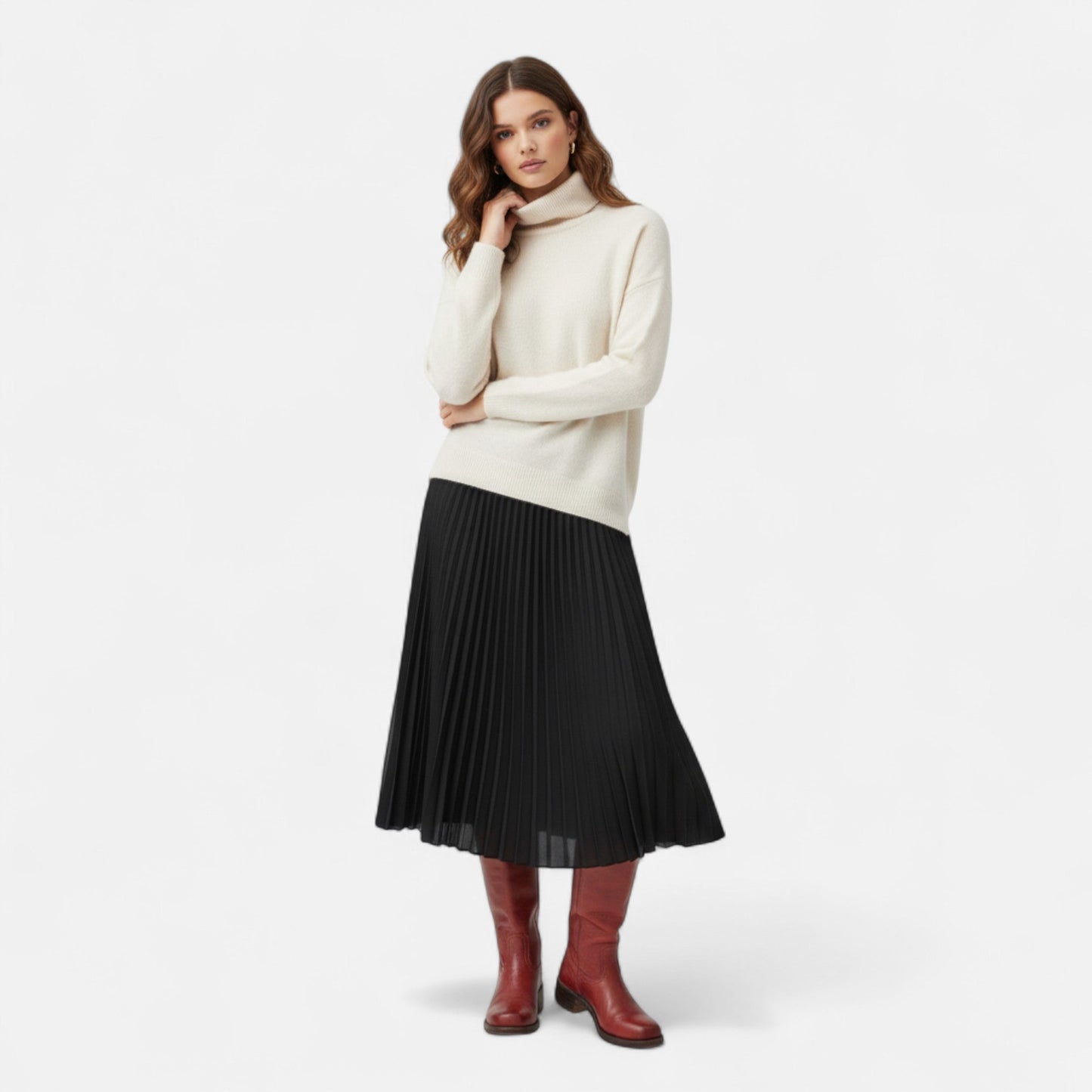 Botas Cowboy Mujer Altas Ajuste Hasta la Rodilla