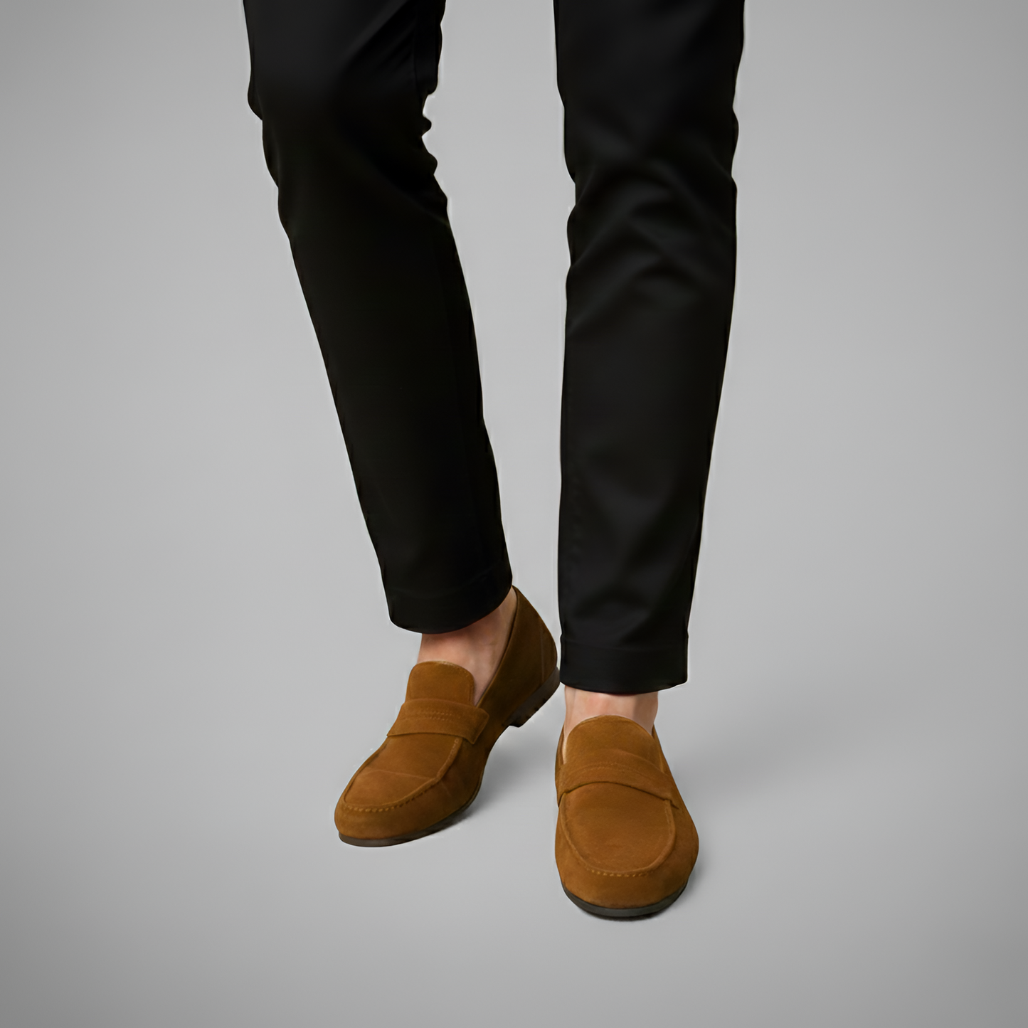 Mocasines Hombre de Gamuza Slip-On Suela Ligera