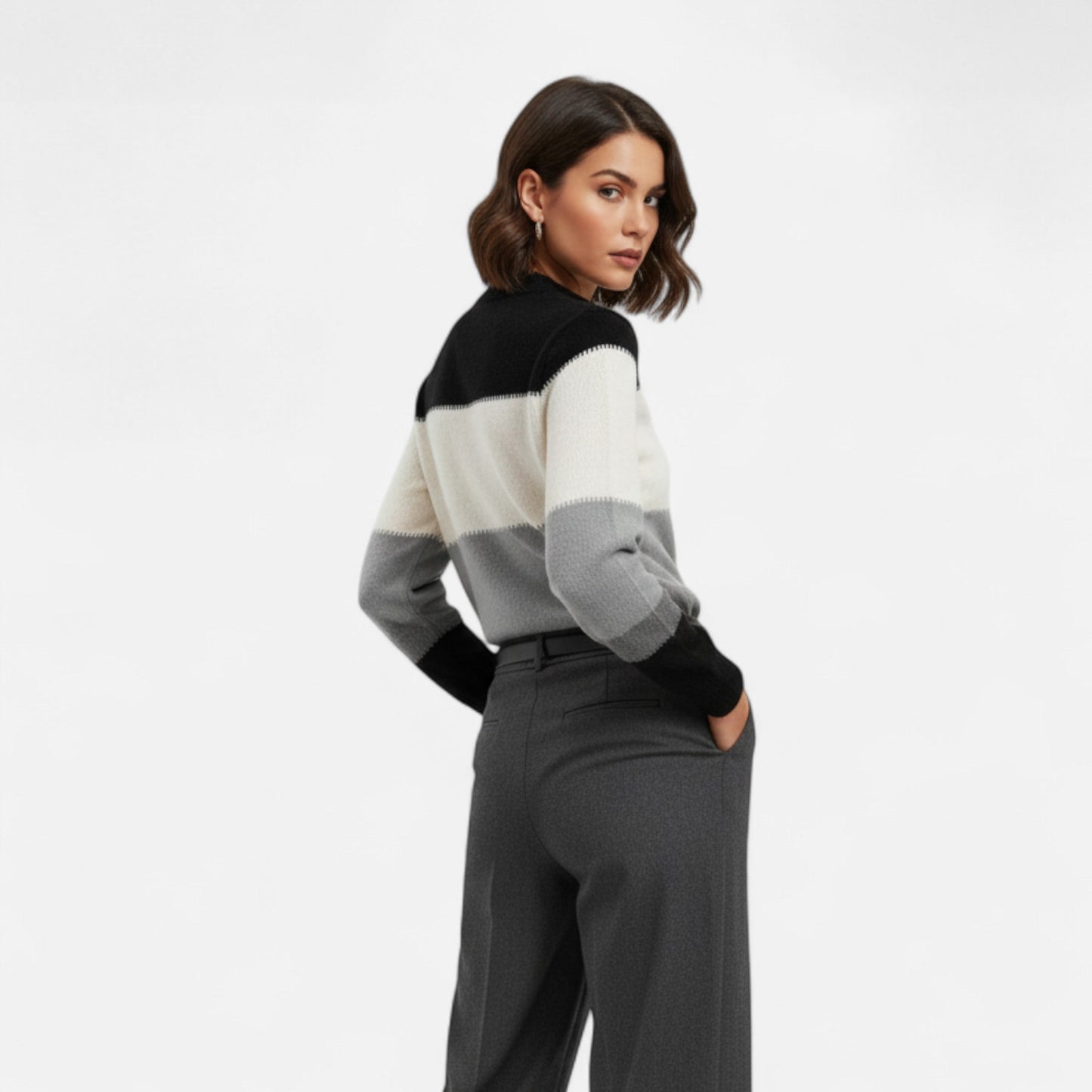 Jersey Mujer Cuello Alto Ajuste Clásico