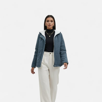 Chaqueta Mujer Invierno con Forro Polar Acolchada